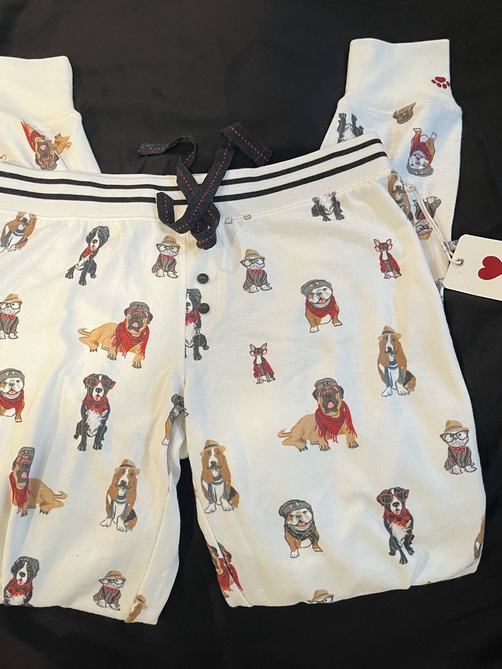 NWT* PJ Salvage Pajama Lounge  Bottoms w Dogs Dressed w Hats, Large*MSRP $88